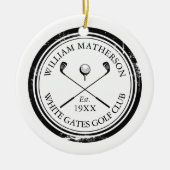 ゴルフクラブ名のオリジナルキー セラミックオーナメント (正面)