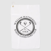 ゴルフクラブ名のオリジナルデザイン ゴルフタオル (正面)