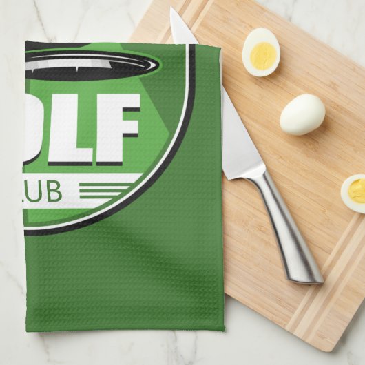 ゴルフクラブ名プロゴルファーパーソナライズされた選手 キッチンタオル (四つ折り)
