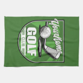 ゴルフクラブ名プロゴルファーパーソナライズされた選手 キッチンタオル (横)