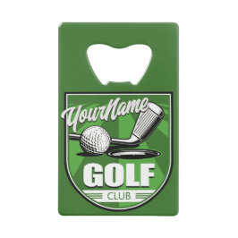 ゴルフクラブ名プロゴルファーパーソナライズされた選手 クレジットカード栓抜き
