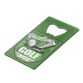 ゴルフクラブ名プロゴルファーパーソナライズされた選手 クレジットカード栓抜き (正面アングル)