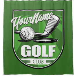 ゴルフクラブ名プロゴルファーパーソナライズされた選手 シャワーカーテン