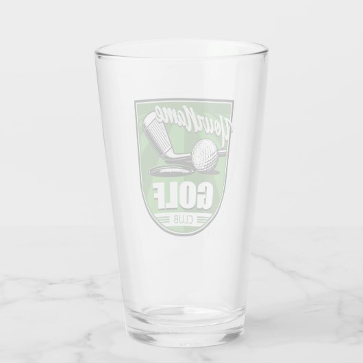 ゴルフクラブ名プロゴルファーパーソナライズされた選手 タンブラーグラス (裏面)