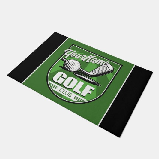 ゴルフクラブ名プロゴルファーパーソナライズされた選手 ドアマット (アングル)