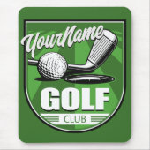 ゴルフクラブ名プロゴルファーパーソナライズされた選手 マウスパッド (正面)