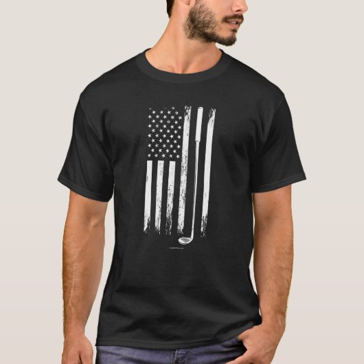 ゴルフクラブ国旗Usa Tシャツ (正面)