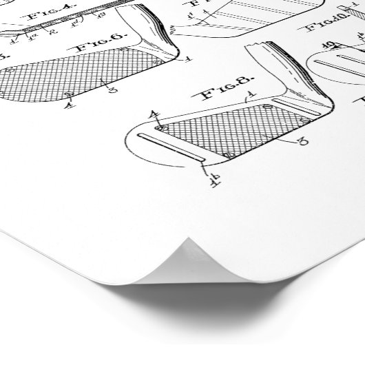 ゴルフクラブ特許 ポスター (角)