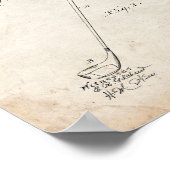 ゴルフクラブ特許 – 古い外観 ポスター (角)