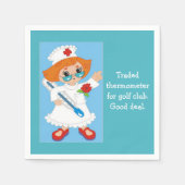 ゴルフクラブ用のトレード温度計 – 良い取引 スタンダードカクテルナプキン (正面)