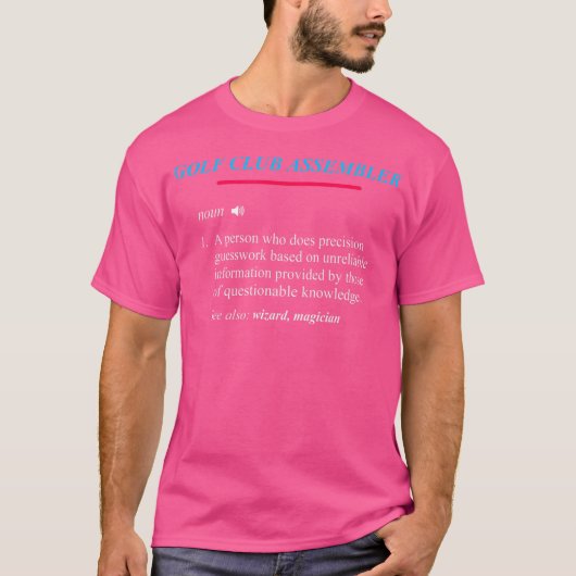 ゴルフクラブ組み立て定義 Tシャツ (正面)