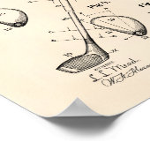 ゴルフクラブ1910パテントアート – オールドピーパー ポスター (角)