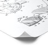 ゴルフクラブ1919パテントアート – ホワイト紙 ポスター (角)