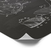 ゴルフクラブ1919パテントアート – Chalkboard ポスター (角)