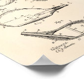 ゴルフクラブ1926パテントアート – オールドピーパー ポスター (角)