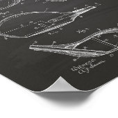 ゴルフクラブ1926パテントアート – Chalkboard ポスター (角)