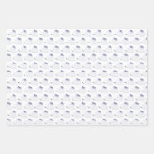 ゴルフクラブ、ゴルフバッグ、ゴルフティーブルー ラッピングペーパーシート (正面3)