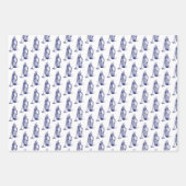 ゴルフクラブ、ゴルフバッグ、ゴルフティーブルー ラッピングペーパーシート (正面2)