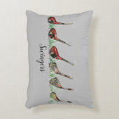 ゴルフクラブ、スインガーズ」枕 アクセントクッション (正面(垂直))