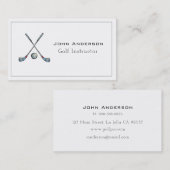 ゴルフクラブ&ボールゴルフインストラクター 名刺 (正面/裏面)