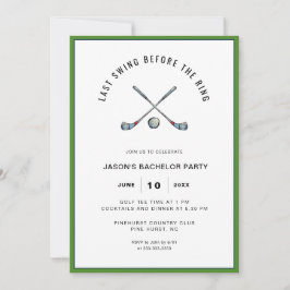 ゴルフクラブ&ボールゴルフバチュラーパーティ 招待状