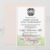 ゴルフクラブ レディースリーグ トーナメント ロゴ ご招待 招待状 (正面/裏面)