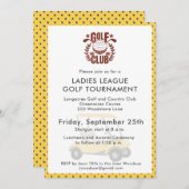 ゴルフクラブ レディース リーグ トーナメント ロゴ 招待状 (正面/裏面)