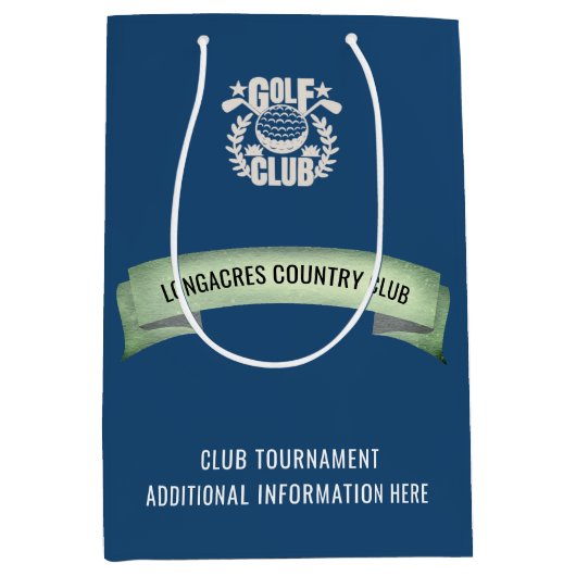 ゴルフクラブ/企業ゴルフトーナメントロゴイベント景品 ミディアムペーパーバッグ (正面)