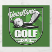 ゴルフクラブNAME プロゴルファー選手 パーソナライズド ビールラベル (シングルラベル)