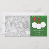 ゴルフクリスマスの写真カード シーズンカード (正面)