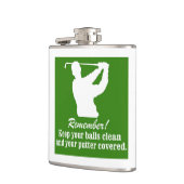 ゴルフクリスマスの球の運搬人のユーモアのゴルフをするゴルファー フラスク (左)