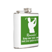 ゴルフクリスマスの球の運搬人のユーモアのゴルフをするゴルファー フラスク (右)