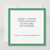 ゴルフクリスマスカード 招待状 (裏面)