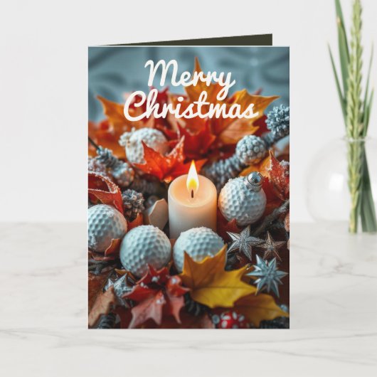 ゴルフクリスマスキャンドル・オリーブ シーズンカード (正面)