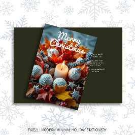 ゴルフクリスマスキャンドル・オリーブ シーズンカード