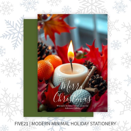 ゴルフクリスマスキャンドル・グリーン シーズンカード