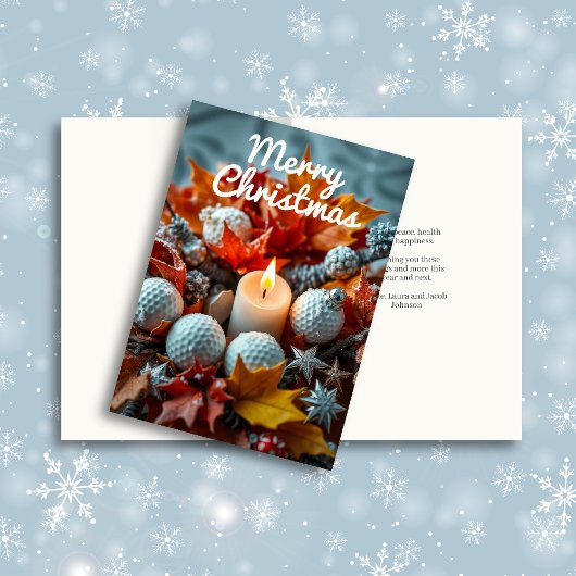 ゴルフクリスマスキャンドル シーズンカード