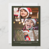 ゴルフクリスマスキャンドル・ファミリーフォトオリーブ シーズンカード (裏面)