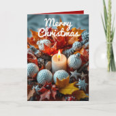 ゴルフクリスマスキャンドル・ファミリーフォトレッド シーズンカード (正面)