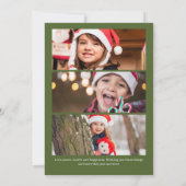 ゴルフクリスマスキャンドル・ 3フォトグリーン シーズンカード (裏面)