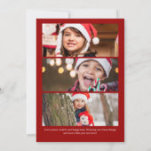 ゴルフクリスマスキャンドル・ 3フォトレッド シーズンカード (裏面)