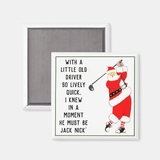 ゴルフクリスマスギフトアイディア マグネット (正面/裏面)