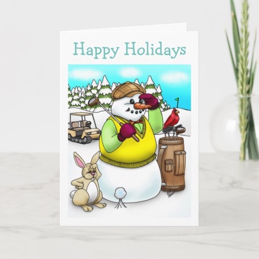 ゴルフクリスマスグリーティングカード シーズンカード (正面)