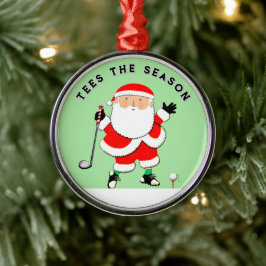 ゴルフクリスマスコレクションのホリデーギフト メタルオーナメント