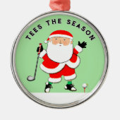 ゴルフクリスマスコレクションのホリデーギフト メタルオーナメント (正面)