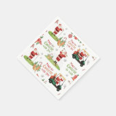 ゴルフクリスマスサンタゴルファーはコースがあなたと一緒に スタンダードカクテルナプキン (角)