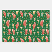 ゴルフクリスマスサンタゴルフ夏の時間 ラッピングペーパーシート (正面)