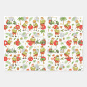 ゴルフクリスマスサンタゴルフ夏の時間 ラッピングペーパーシート (正面)