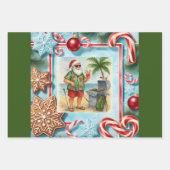 ゴルフクリスマスサンタゴルフ夏の時間 ラッピングペーパーシート (正面2)