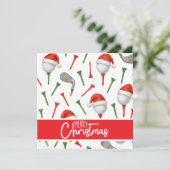 ゴルフクリスマスサンタハットレッド&グリーンティー シーズンカード (スタンド正面)